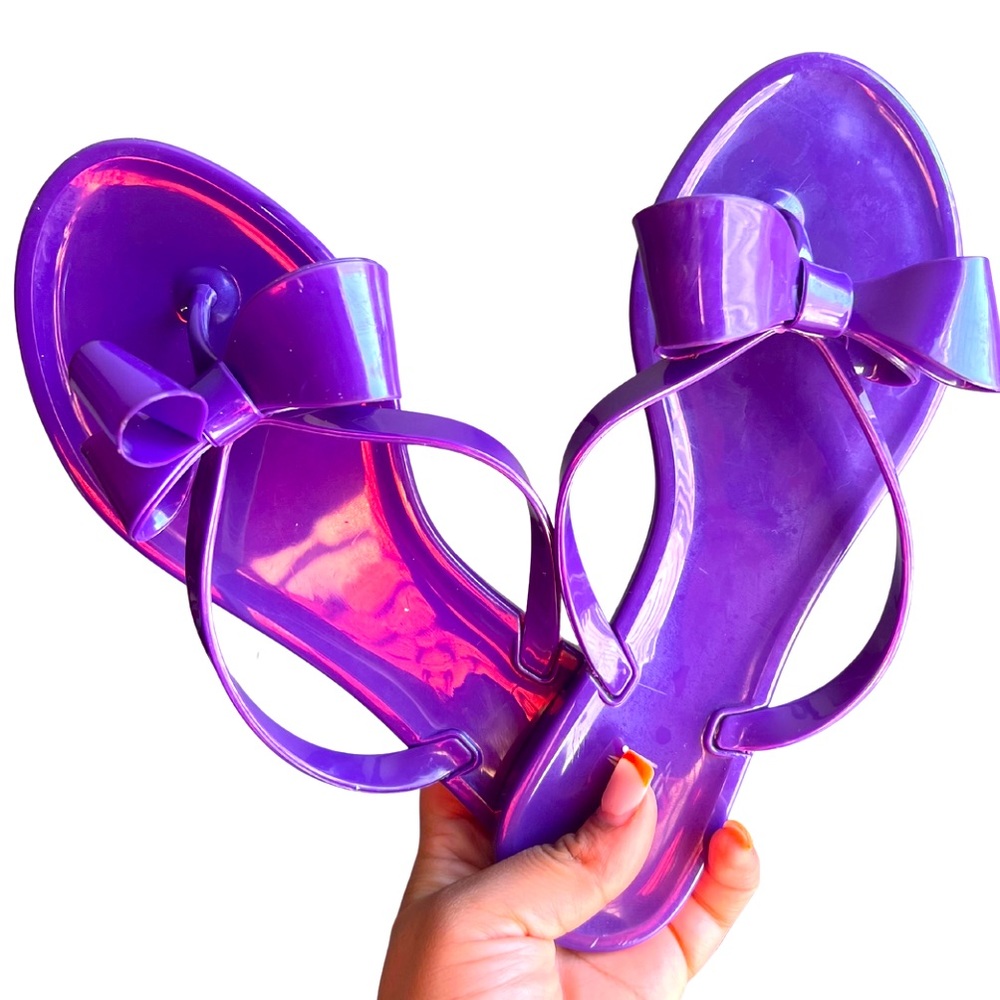 Purple Bow Sandles.